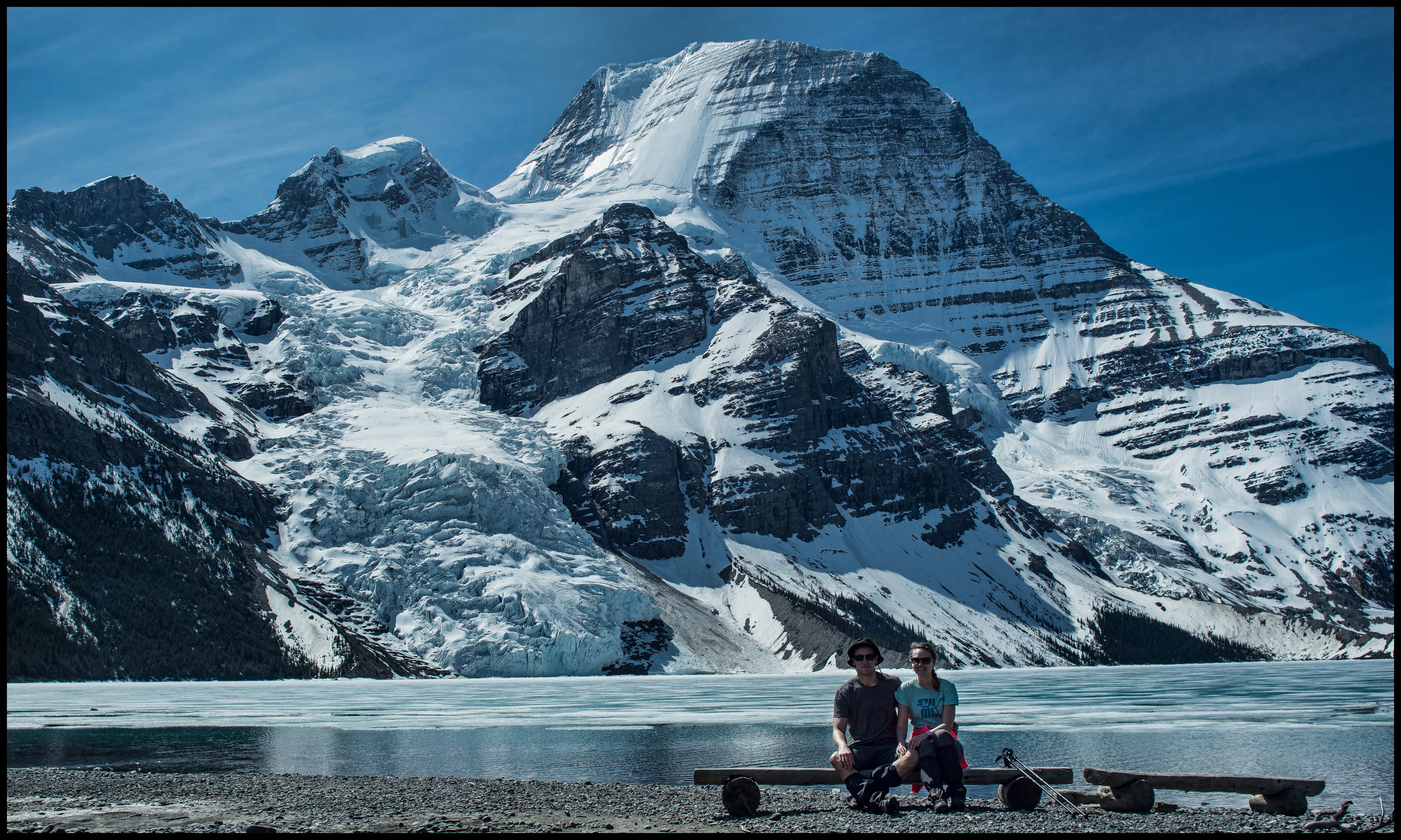 Berg Lake bench with glacier view Sony A7 / Canon FD Tilt Shift 35 2.8