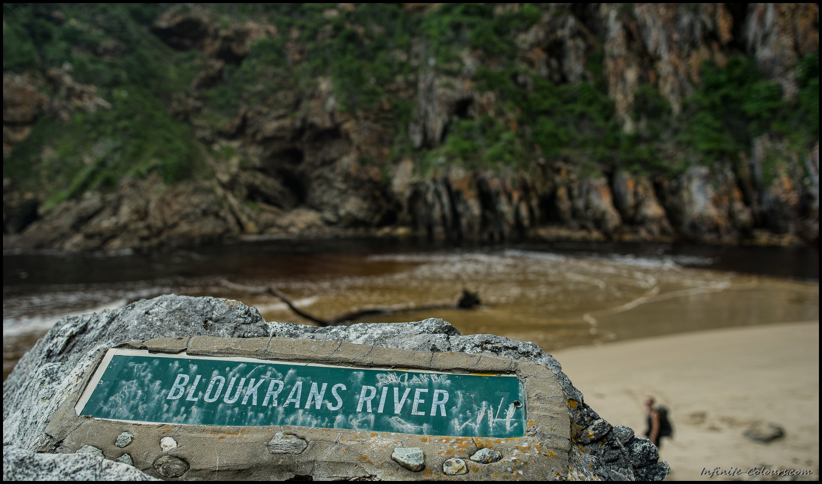 Battle-scared Bloukrans River sign