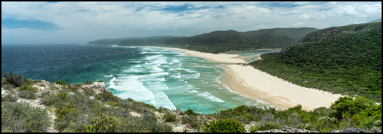 First glimpse of Natures Valley and the Grootrivier lagoon