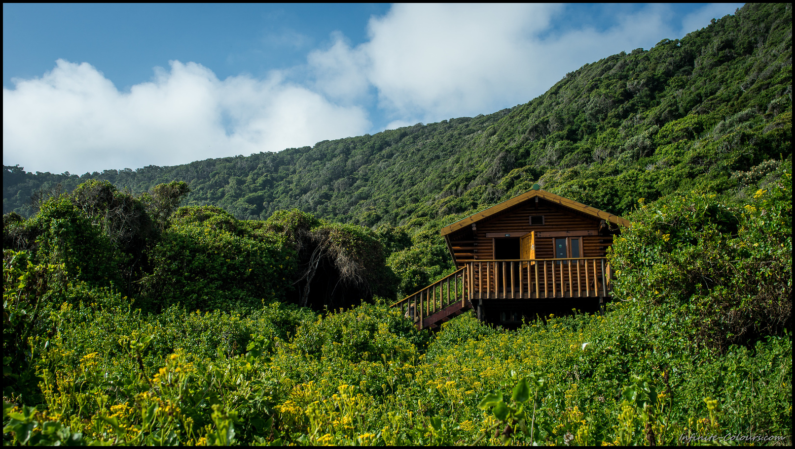 First home on the trail are the beautifully situated Ngubu huts