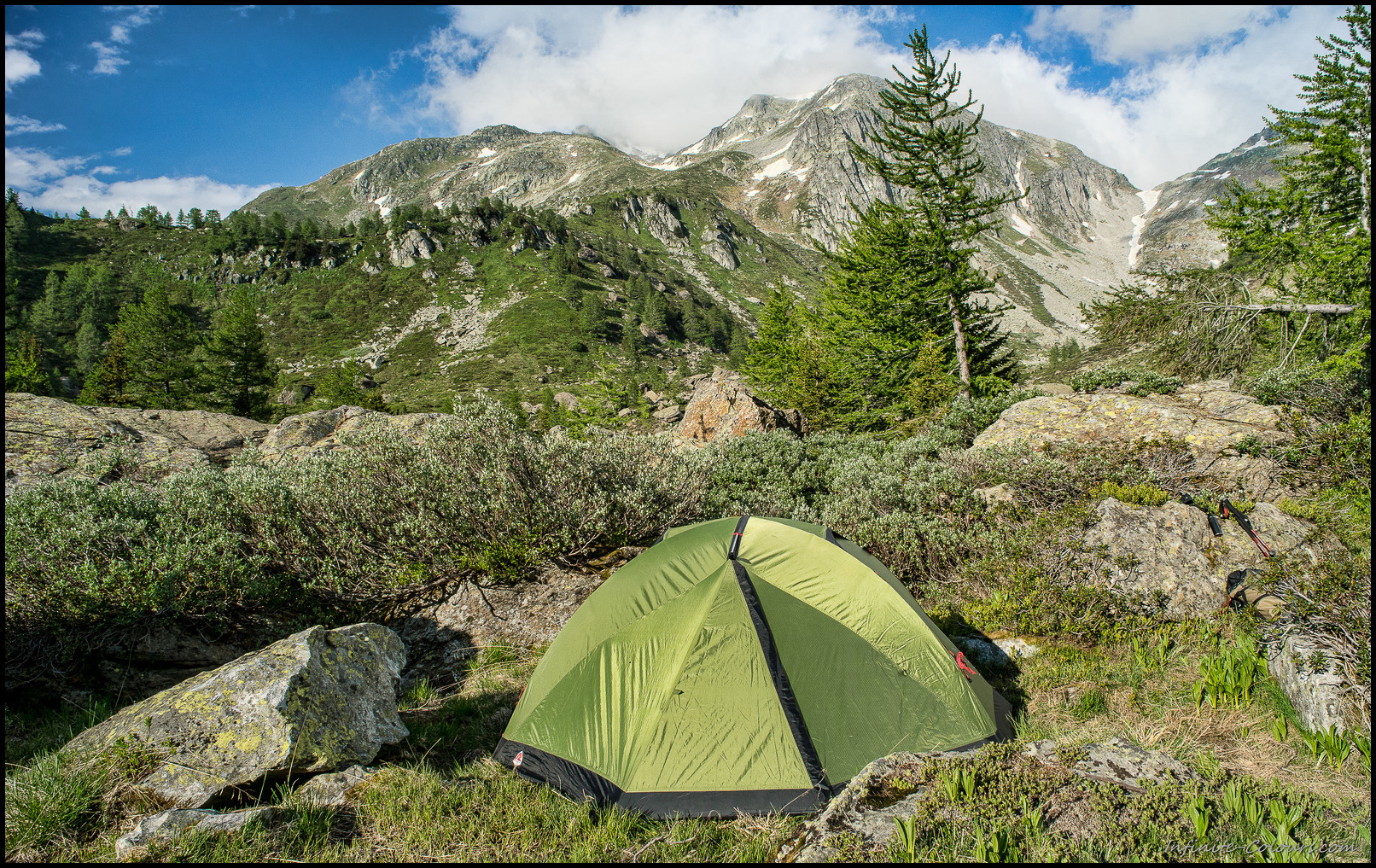 Binntal camping spot, Mässerbach