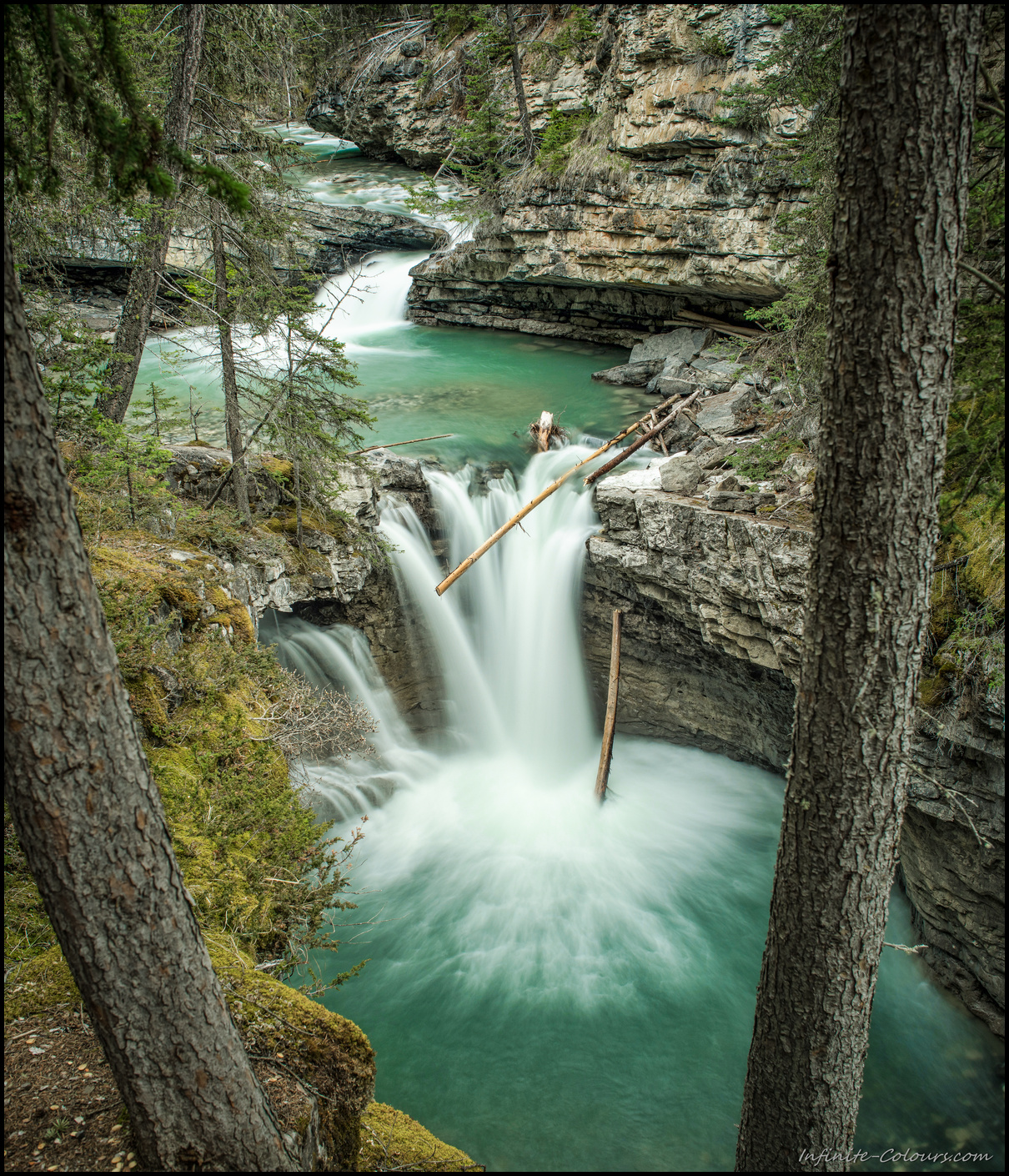 Johnston Canyon Gorge Waterfall