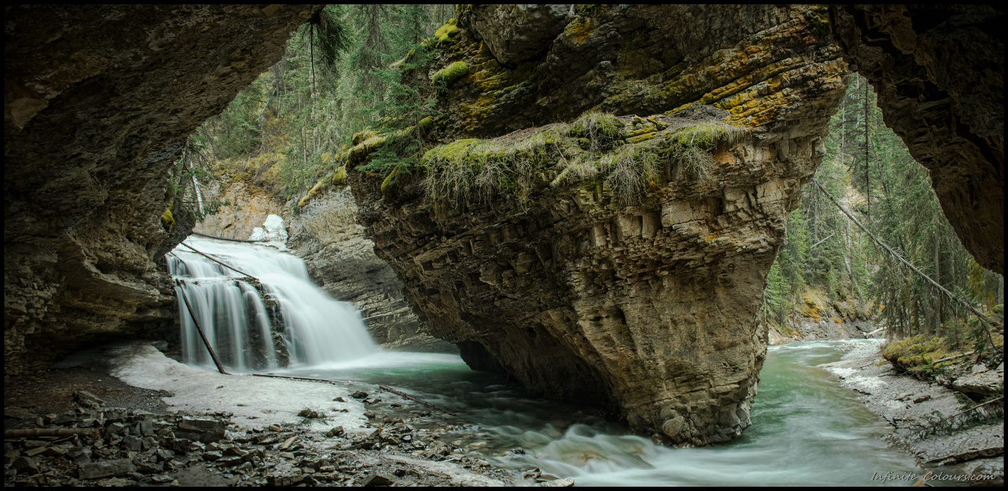 Johnston Canyon Gorge Waterfall