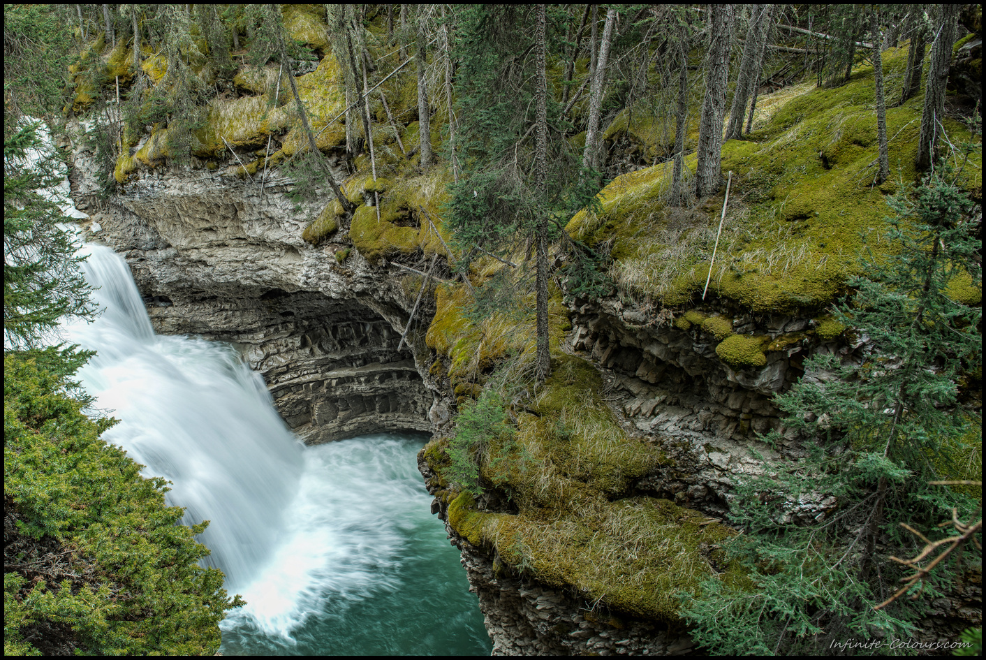 Johnston Canyon Gorge Waterfall