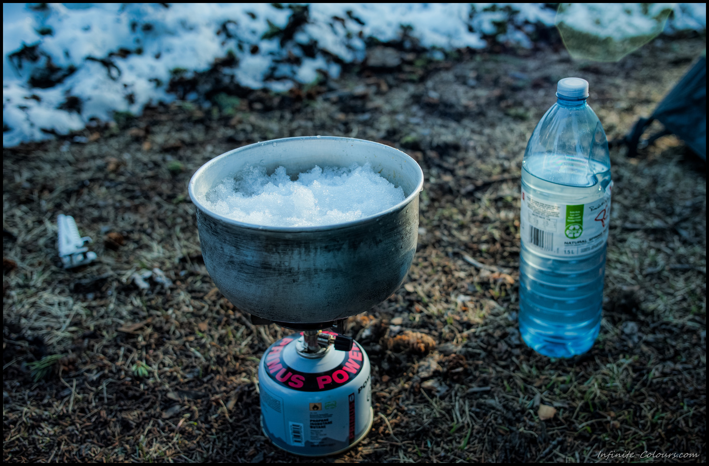 Melting ice @ Yoho Lake Winter Camp