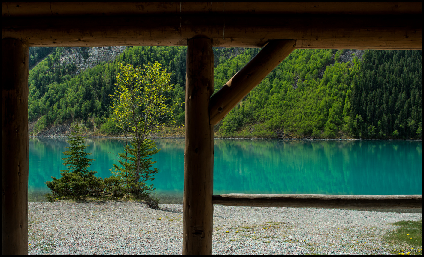Colours of Kinney Lake campground shelter