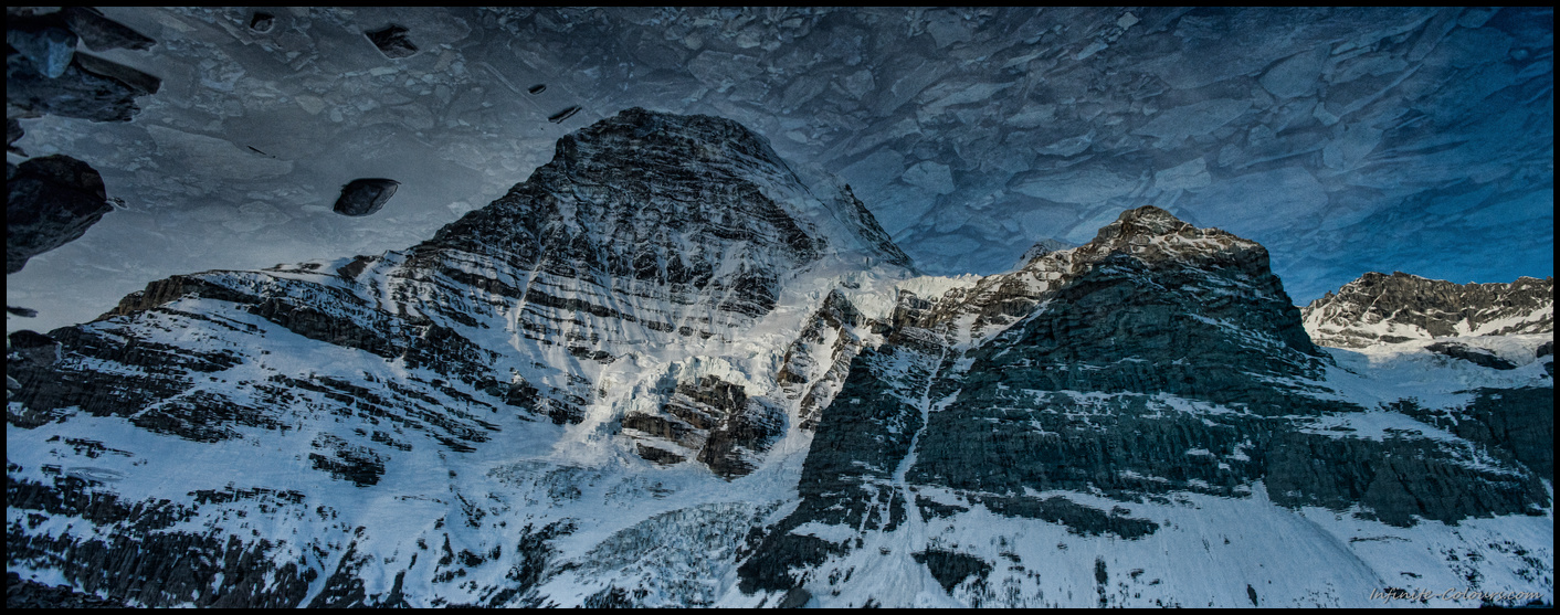 Mount Robson reflections at sunset, Berg Lake / Marmot campsite, Sony A7 / Canon FD Tilt Shift 35