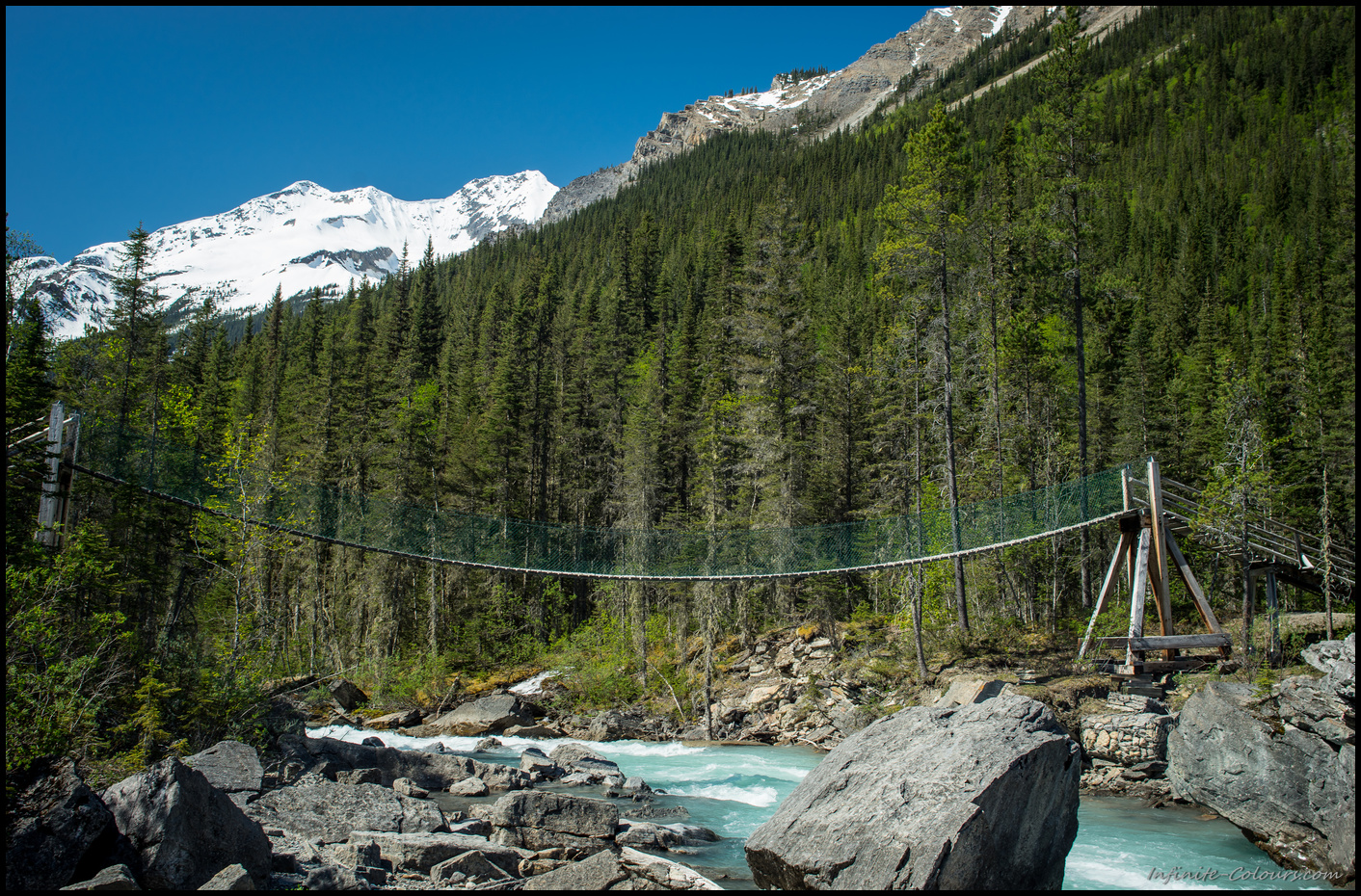 Swing bridge at Whitehorn, Berg Lake