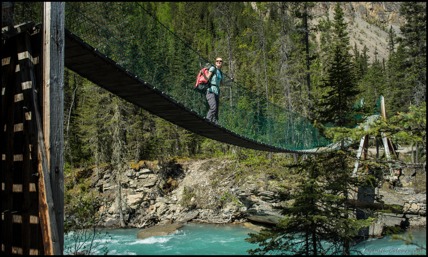 Swing bridge at Whitehorn, Berg Lake