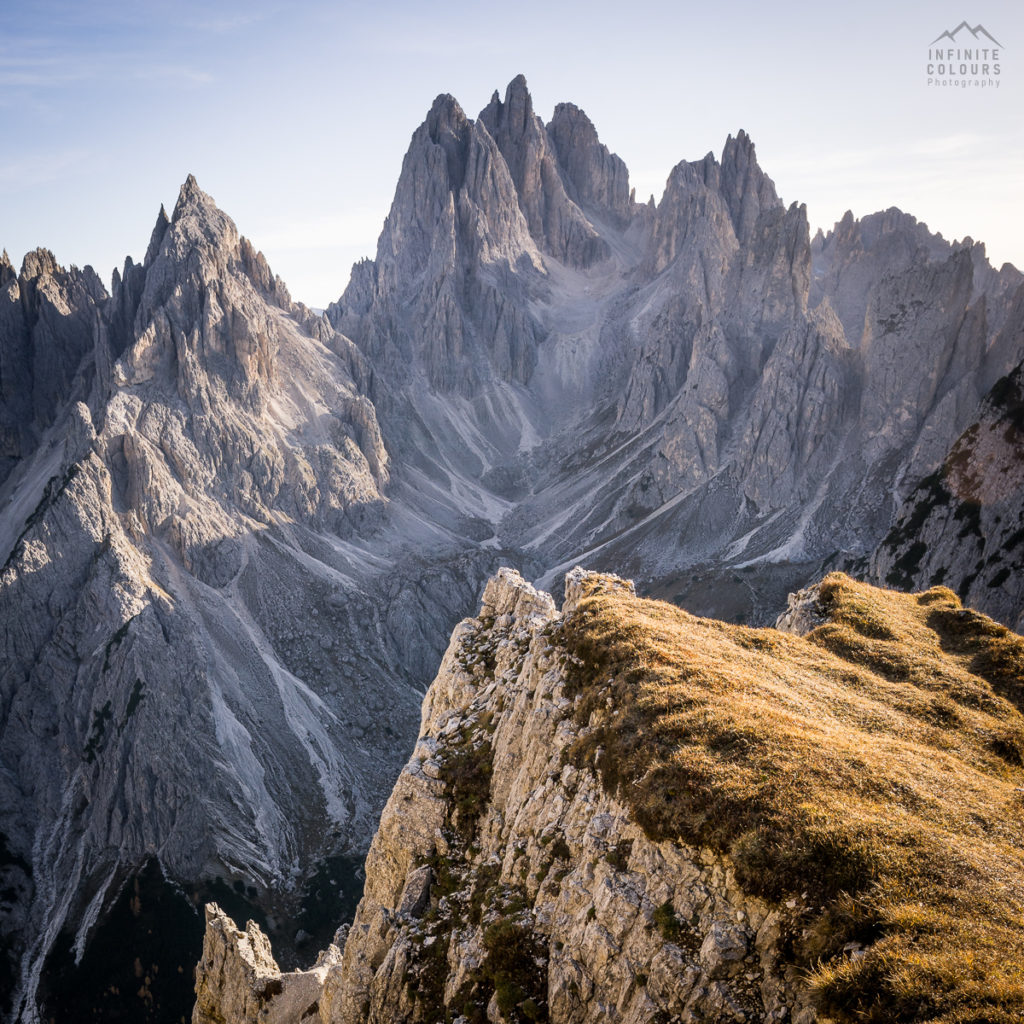 Cadini di Misurina from Sentiero Bonacossa @ Monte Campedelle - Cimon di Croda Liscia, Torre Siorpaes