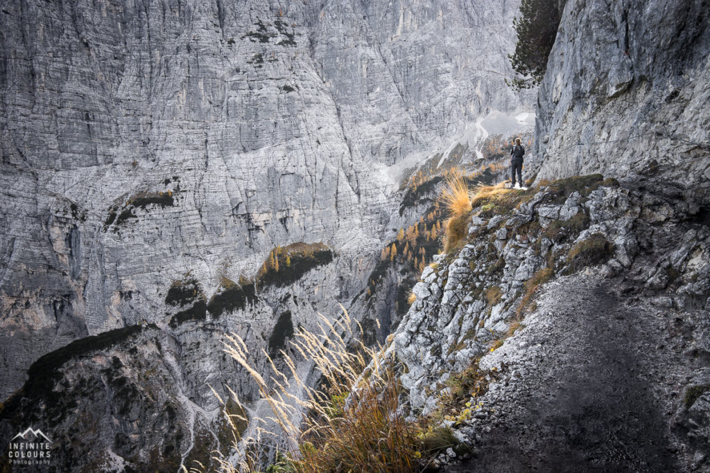 Col del Fuoco vergical mountain wall Lago Sorapis