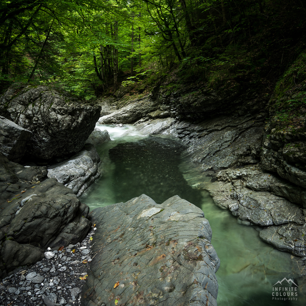 Rheintal Vorarlberg Schlucht Baden Badegumpe Landschaftsfotografie Klamm Canyon Frödisch Canyoning Vorarlberg Feldkirch Bregenz Österreich Fotografie Gumpen