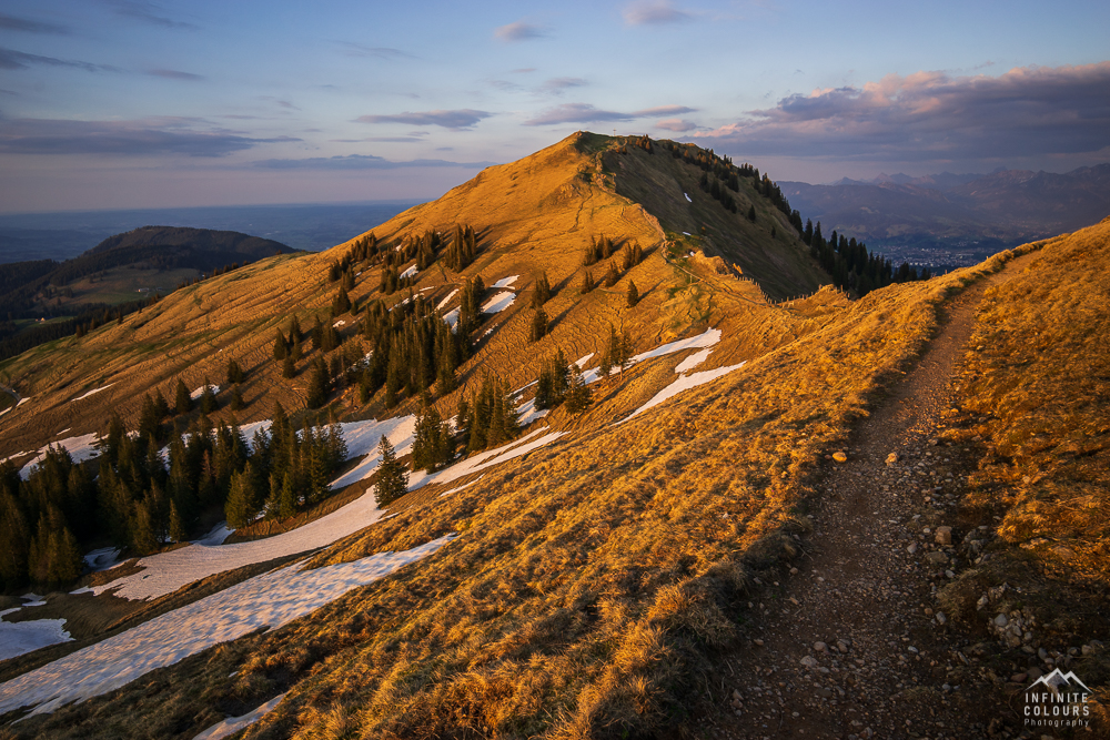 Sonnenuntergang Goldenes Licht Landschaftsfotografie Allgäu Stuiben Immenstadt Oberstaufen Sonthofen Oberstdorf Golden Hour Landscape Magical Light