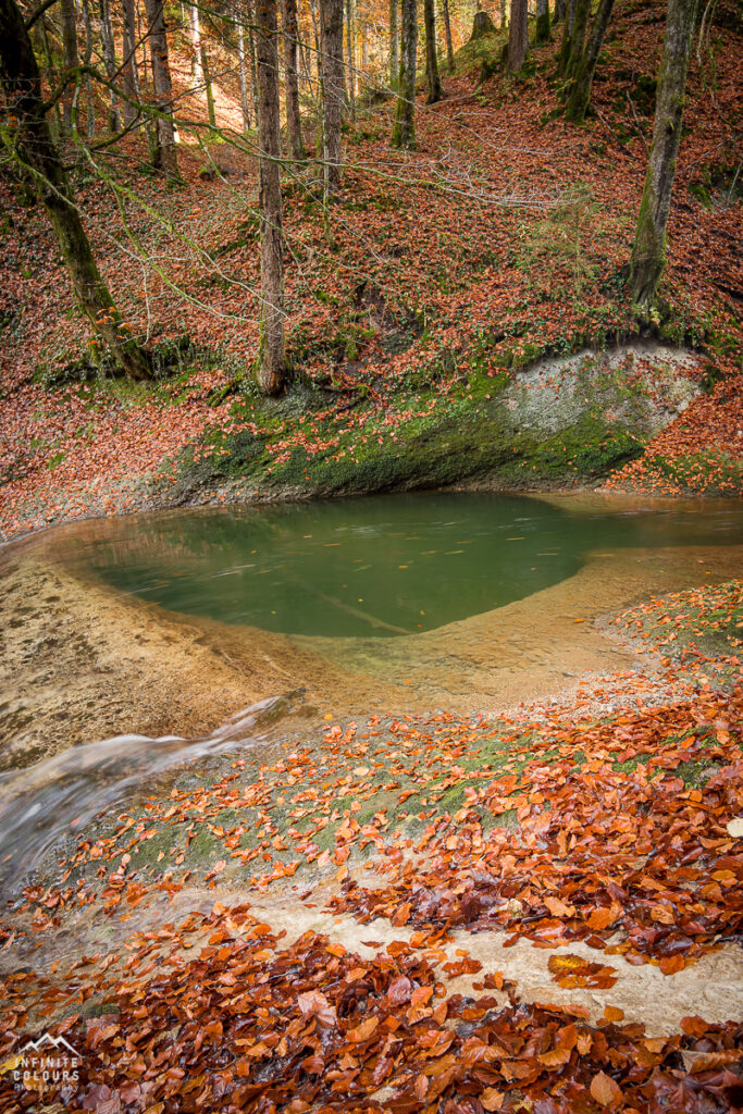 Herbst Eistobel Allgäu Naturschutzgebiet Geotop Bayern Gumpe Tobel Herbstfarben Landschaftsfotografie Voralpen Deutschland Wasserfall