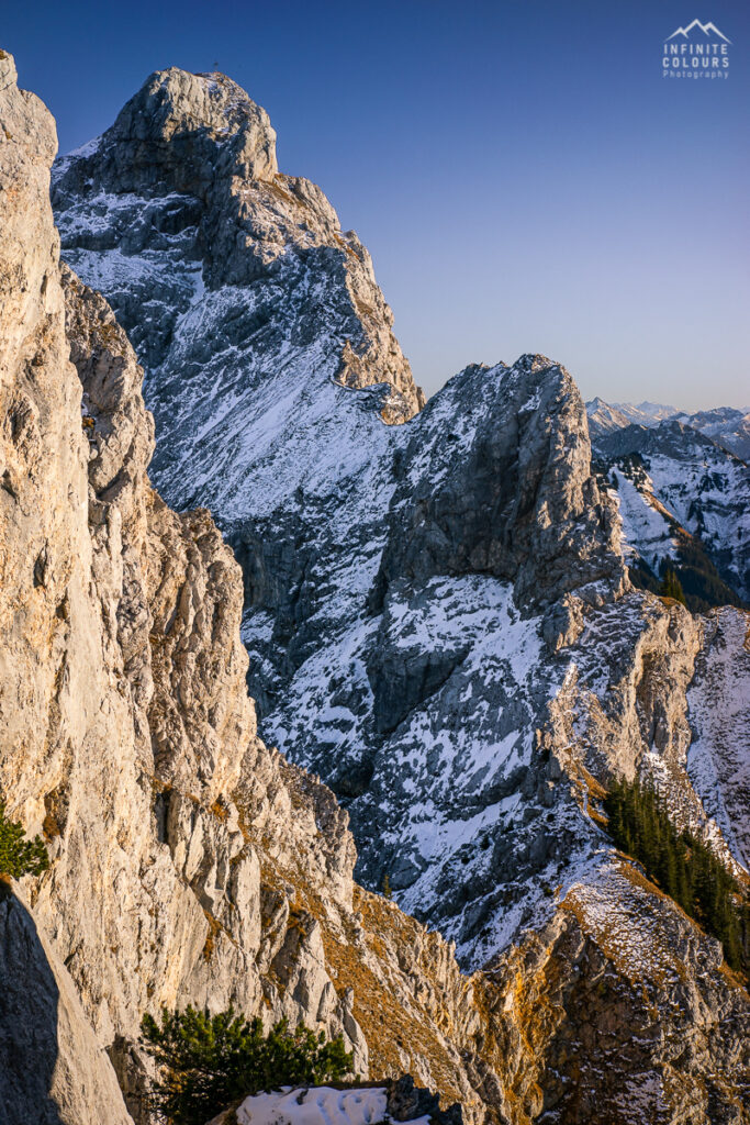 Landschaftsfotografie Tannheimer Tal Gimpel Sonnenuntergang Herbst Tirol Rote Flüh Schartschrofen Klettersteig Pfronten Wanderung