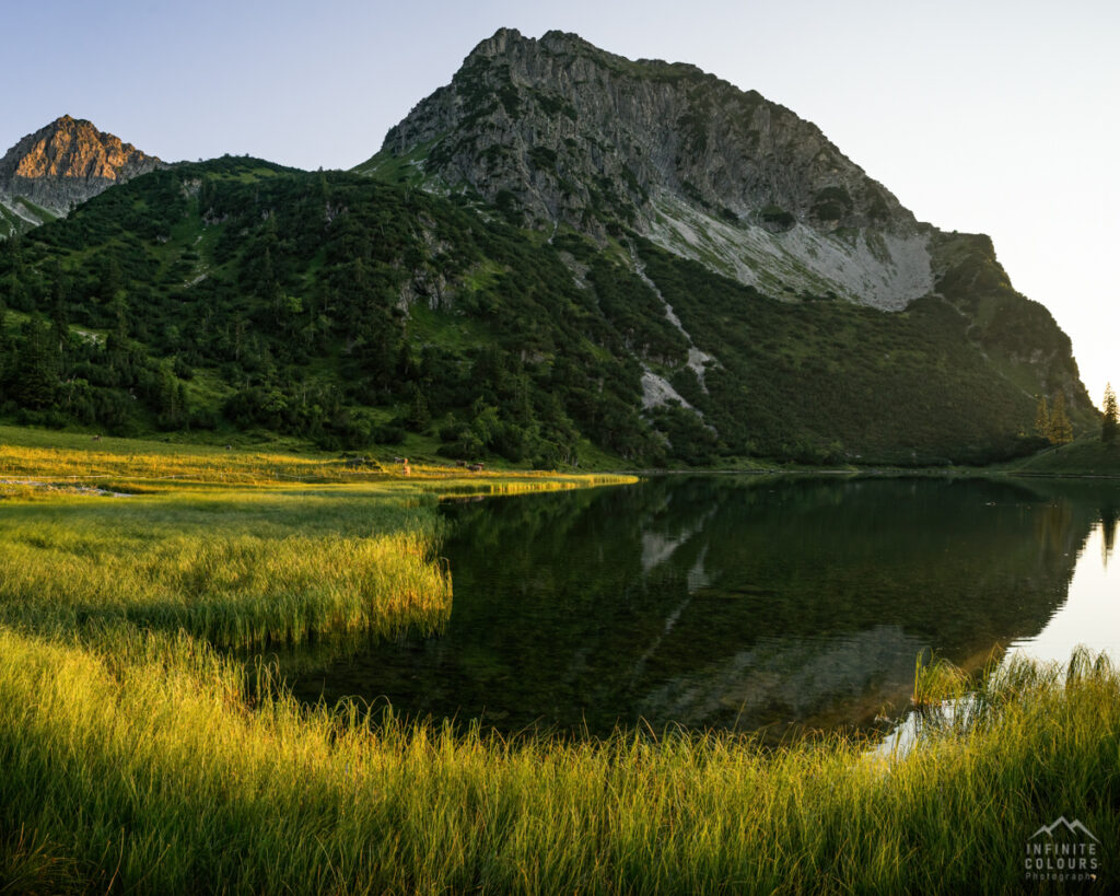 Gaisalpsee Sonnenuntergang Allgäu Landschaftsfotografie Oberstdorf Wanderung Rubihorn Gaisalphorn Sommer See Allgäu Fotografie Allgäuer Hochalpen