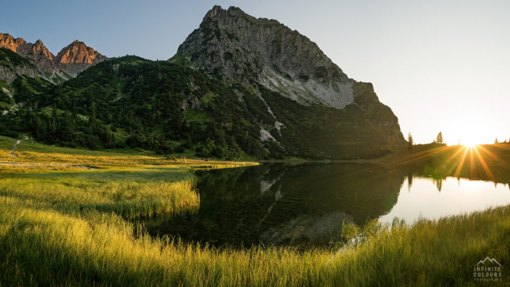 Gaisalpsee Sonnenuntergang Allgäu Landschaftsfotografie Oberstdorf Wanderung Rubihorn Gaisalphorn Sommer See Allgäu Fotografie Allgäuer Hochalpen