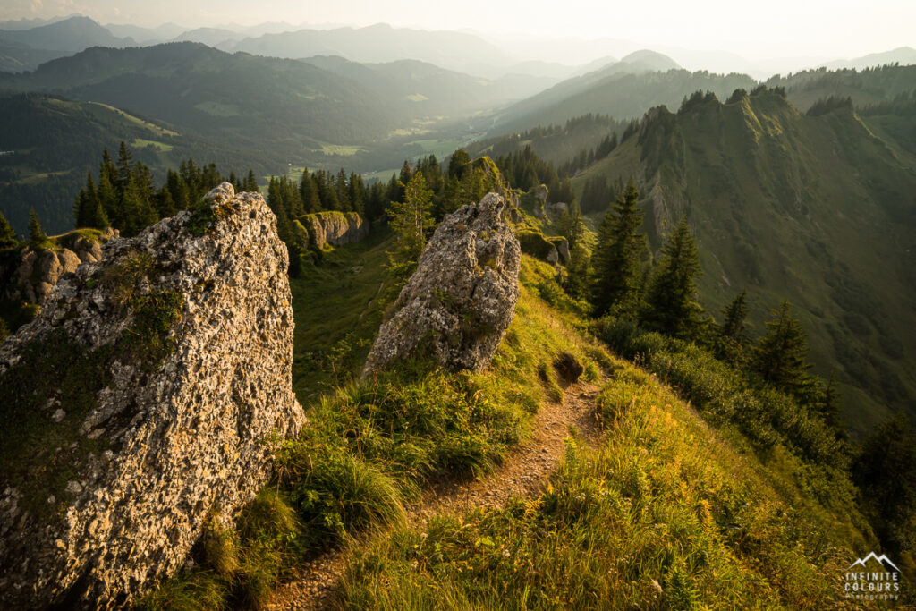 Siplinger Kopf Sonnenuntergang Siplingerkopf Landschaftsfotografie Panorama Bregenzerwald Allgäu Sonnenuntergang Balderschwang Säntis Gratwanderung Allgäu Natur Fotografie Nagelfluh Sonnenuntergang Winterstaude Hittisau Sonnenuntergang Wanderung Allgäu