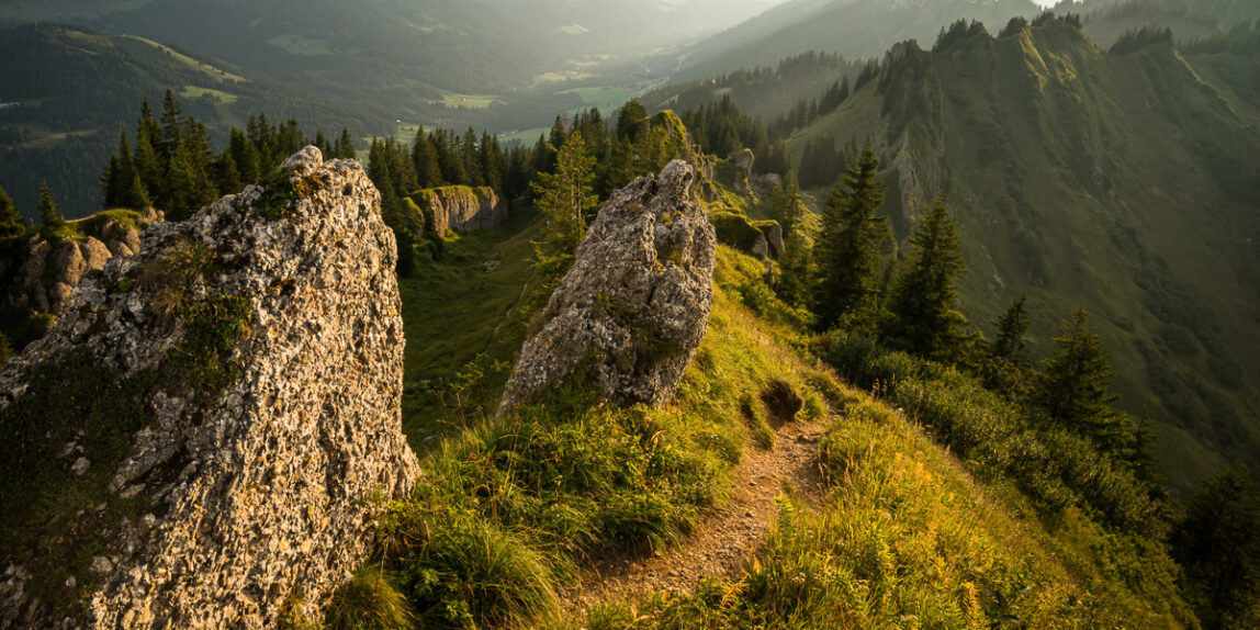 Sonnenuntergang Sipplingerkopf Landschaftsfotografie Panorama Bregenzerwald Allgäu Sonnenuntergang Balderschwang Säntis Gratwanderung Allgäu Natur Fotografie Nagelfluh Sonnenuntergang Winterstaude Hittisau Sonnenuntergang Wanderung Allgäu