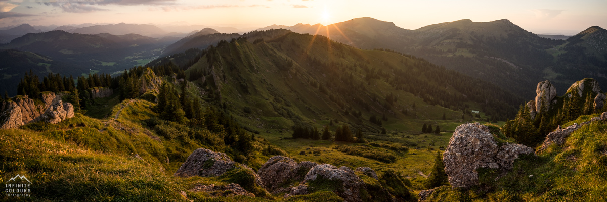 Siplinger Kopf Sonnenuntergang Siplingerkopf Landschaftsfotografie Panorama Bregenzerwald Allgäu Sonnenuntergang Balderschwang Säntis Gratwanderung Allgäu Natur Fotografie Nagelfluh Sonnenuntergang Winterstaude Hittisau Sonnenuntergang Wanderung Allgäu