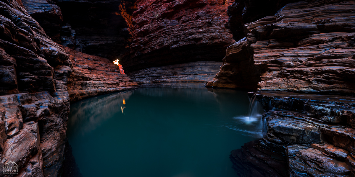 Hancock Gorge Landscape Photography Kermits Pool waterhole canyon Western Australia amazing colours outback