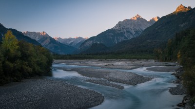 Lechtal-Sonnenaufgang-Fotografie-Berge-Lech-Wildfluss-Tirol-Alpenglow-Canada-Sunrise