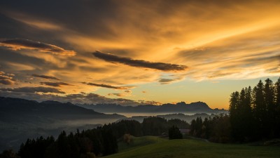 Sulzeberg-Österreich-Vorarlberg-Saenties-Bregenzerwald-Landschaftsfotografie-Sonnenuntergang-Rheintal-Saentisblick