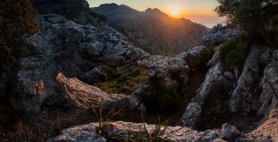 Sunset at natural arch, Torrent de Parais, Tramuntana (III)