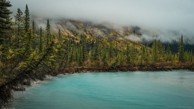 Sony A7 Minolta MD 35-75 3.5 macro Saskatchewan autumn mistNorth Saskatchewan River Rampart Creek Banff National Park photography landscape fotografie