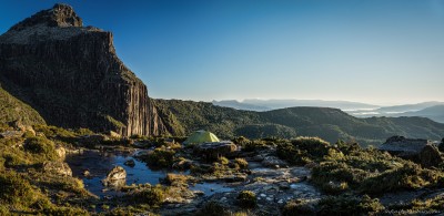 Tarn Shelf Bivy - Morning glory after a horrible climb up on Tarn Shelf camp, Tasmania Australia